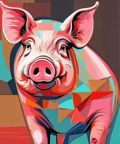 Simple Pig Art Diamond Painting