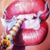 Smoking Lips Art Diamond Painting