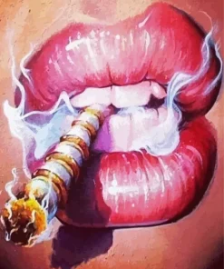 Smoking Lips Art Diamond Painting