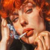 Smoking Woman Diamond Painting