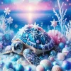 Snowy Sea Turtle Diamond Painting