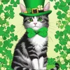 St Patricks Day Cat Diamond Painting