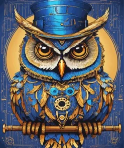 Steampunk Owl Diamond Painting