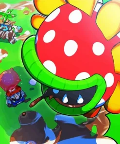 Super Mario Video Game Petey Piranha Diamond Painting