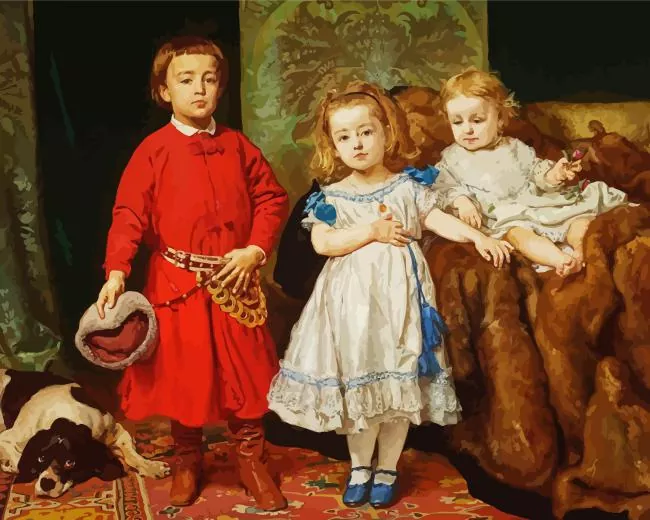 tadeusz helena and beata by jan matejko Diamond With Numbers Tadeusz Helena And Beata By Jan Matejko Diamond Painting