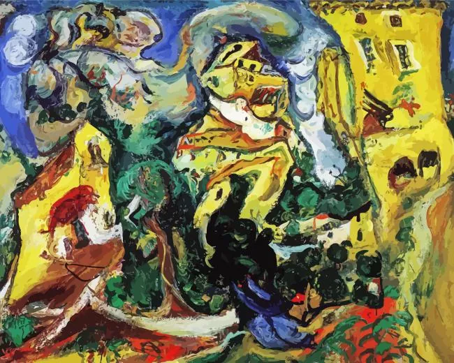 the village by Chaim Soutine Diamond By Numbers The Village By Chaim Soutine Diamond Painting