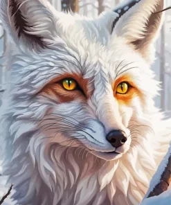 White Fox Diamond Painting