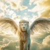 White Lion With Wings Diamond Painting