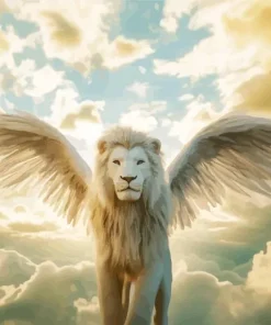 White Lion With Wings Diamond Painting