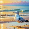 White Seagull Diamond Painting