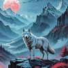 White Wolf Mounatin Diamond Painting