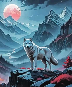 White Wolf Mounatin Diamond Painting