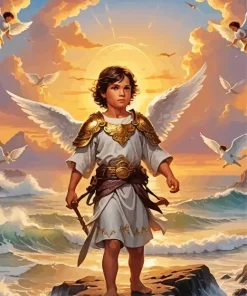 Angel Boy Warrior Diamond Painting