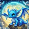 Baby Blue Dragon Diamond Painting