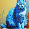 Blue Cat Diamond Painting