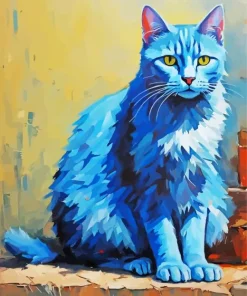 Blue Cat Diamond Painting