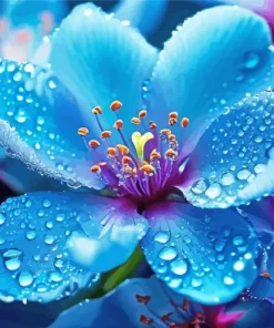 Blue Blossom Flower Diamond Painting
