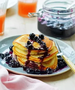 Blueberry Pancakes Diamond Painting
