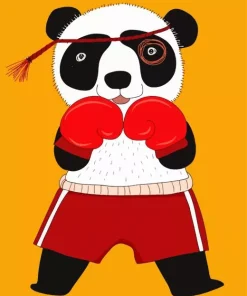 Boxer Panda Diamond Painting