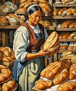 Bread Seller Diamond Painting