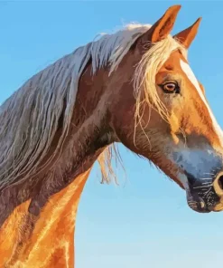Brown Horse With Blond Hair Diamond Painting