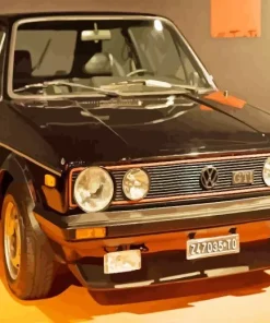 Classic Black Vw Golf Gti Car Diamond Painting