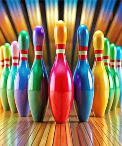 Colorful Bowling Pins Diamond Painting