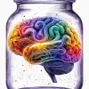 Colorful Brain In A Jar Diamond Painting