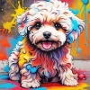 Colorful Maltipoo Diamond Painting