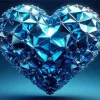 Crystal Blue Heart Diamond Painting