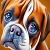 Cute Brown Boxer Puppy Diamond Painting