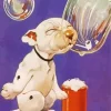 Dog Blowing Bubble Art Diamond Painting