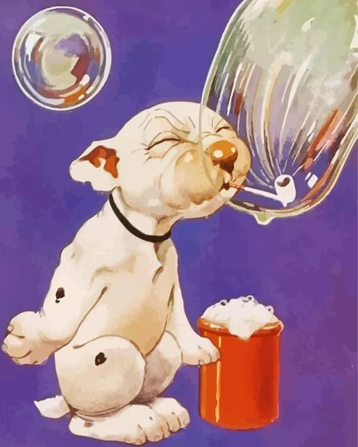 Dog Blowing Bubble Art Diamond Paintings Dog Blowing Bubble Art Diamond Painting