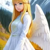 Female Blonde Angel Diamond Painting