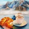 French Breakfast In Mountains Diamond Painting