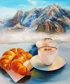 French Breakfast In Mountains Diamond Painting
