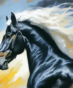 Horse With Blond Hair Diamond Painting