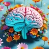 Human Brain With Flowers Diamond Painting