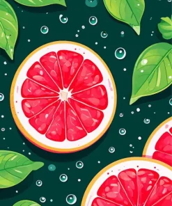 Illustration Blood Orange Diamond Painting