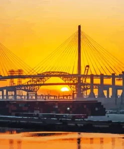 Long Beach Bridge California Diamond Painting