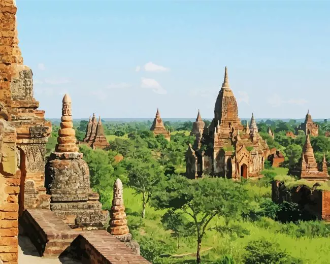 Old Bagan Myanmar Diamond Dotz Old Bagan Myanmar Diamond Painting