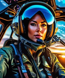 Pilot Girl Diamond Painting