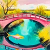 Pink Bridge Art Diamond Painting