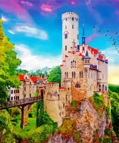 Schloss Lichtenstein Castle Diamond Painting