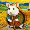 Viking Hamster Van Gogh Style Art Diamond Painting