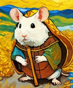 Viking Hamster Van Gogh Style Art Diamond Painting