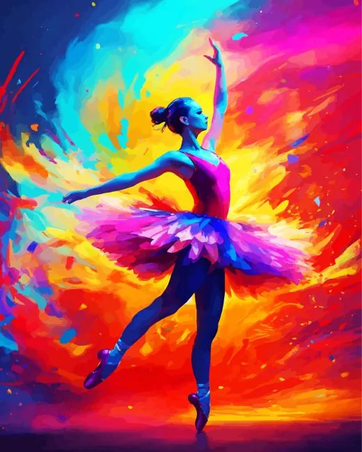 abstract ballerina Diamond By Numbers Abstract Ballerina Diamond Painting