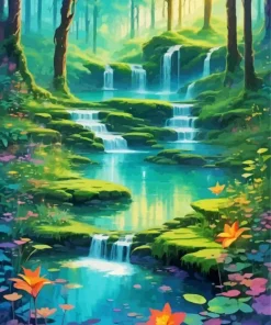 Aesthetic Waterfall Art Diamond Painting