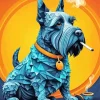 Aesthetic Dog Smoking Art Diamond Painting