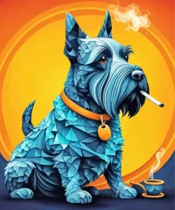 Aesthetic Dog Smoking Art Diamond Painting